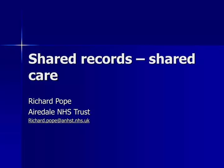 shared records shared care