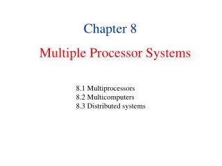 multiple processor systems