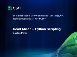 Road Ahead – Python Scripting