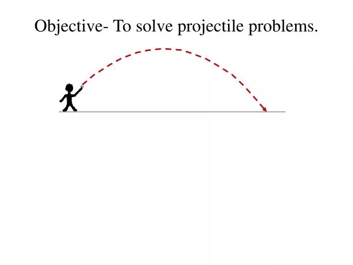 objective to solve projectile problems
