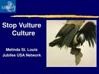 Stop Vulture Culture Melinda St. Louis Jubilee USA Network