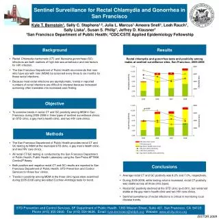 Sentinel Surveillance for Rectal Chlamydia and Gonorrhea in San Francisco