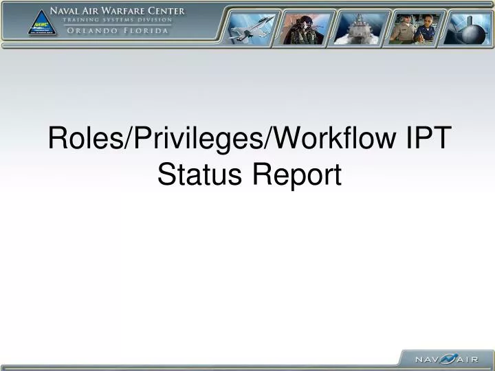 roles privileges workflow ipt status report