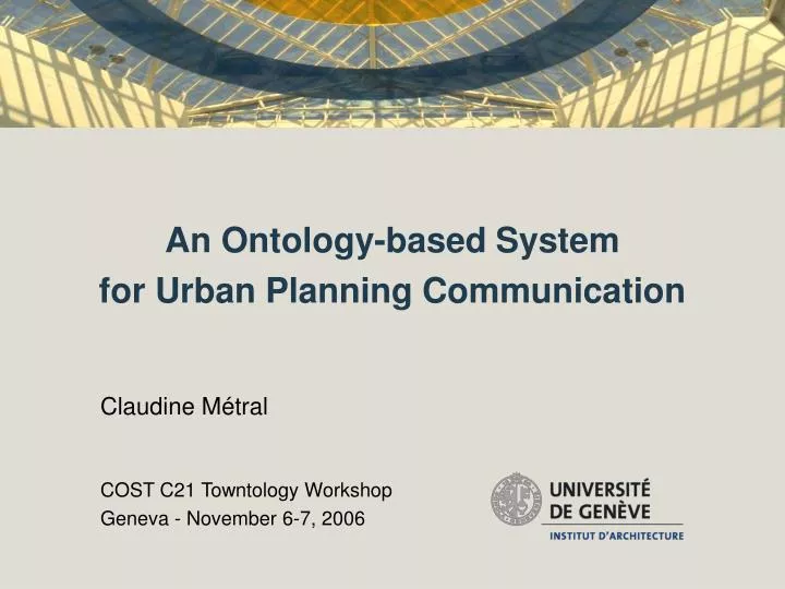 an ontology based system for urban planning communication