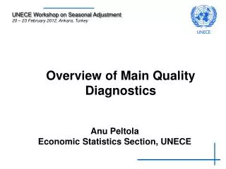 Overview of Main Quality Diagnostics