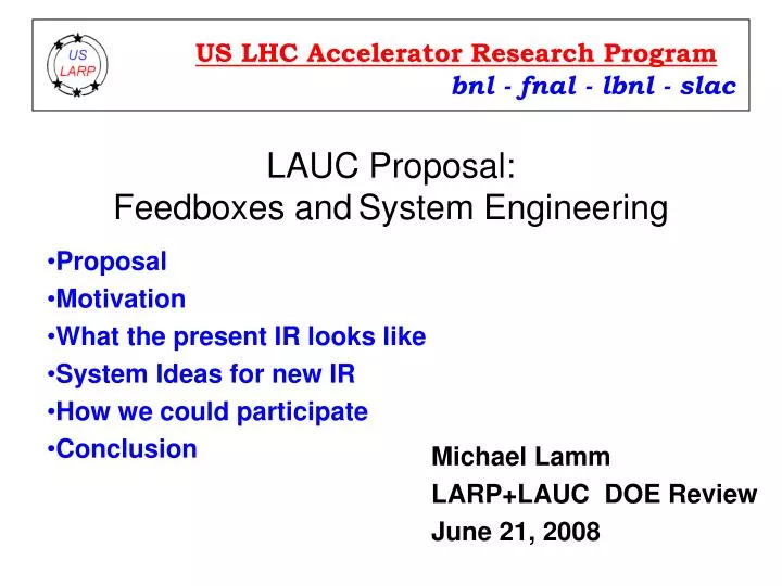 lauc proposal feedboxes and system engineering