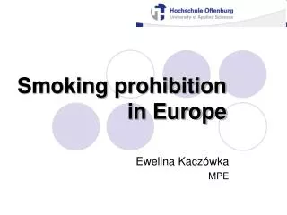 Smoking prohibition in Europe