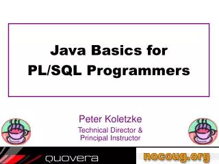 Java Basics for PL/SQL Programmers