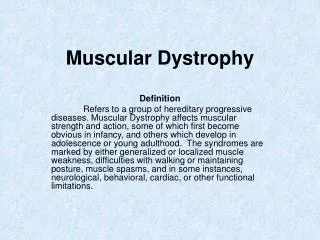 Muscular Dystrophy