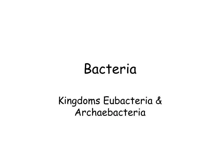 bacteria