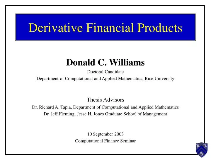 derivative financial products