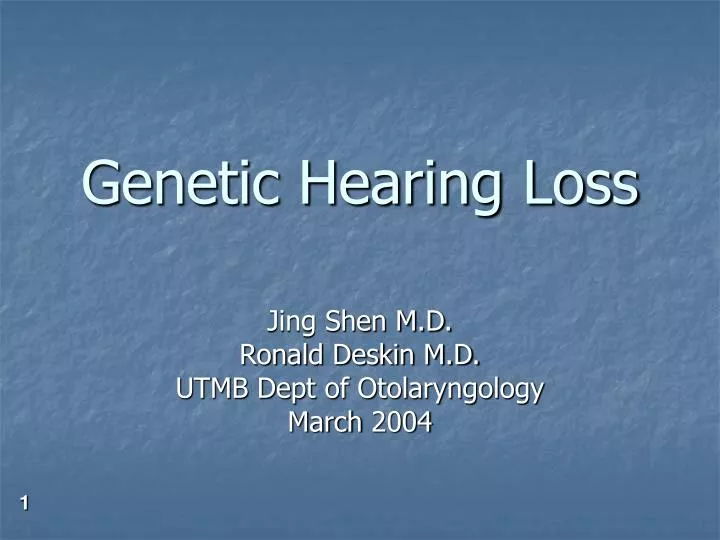 genetic hearing loss