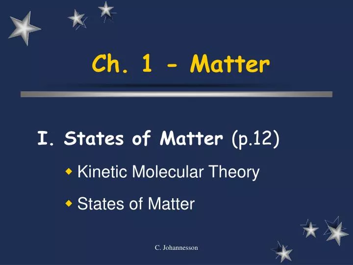 ch 1 matter