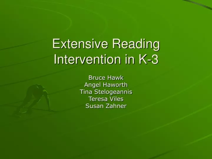 extensive reading intervention in k 3