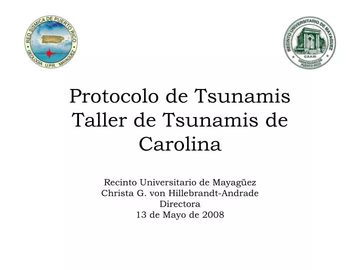 protocolo de tsunamis taller de tsunamis de carolina