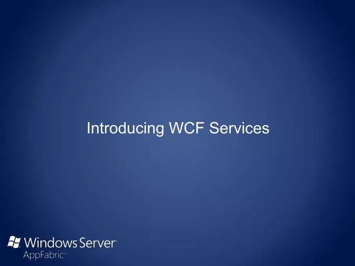introducing wcf services