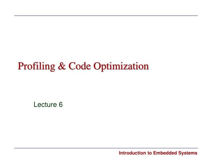 profiling code optimization