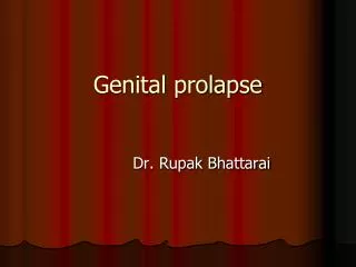 Genital prolapse