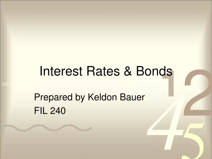 interest rates bonds