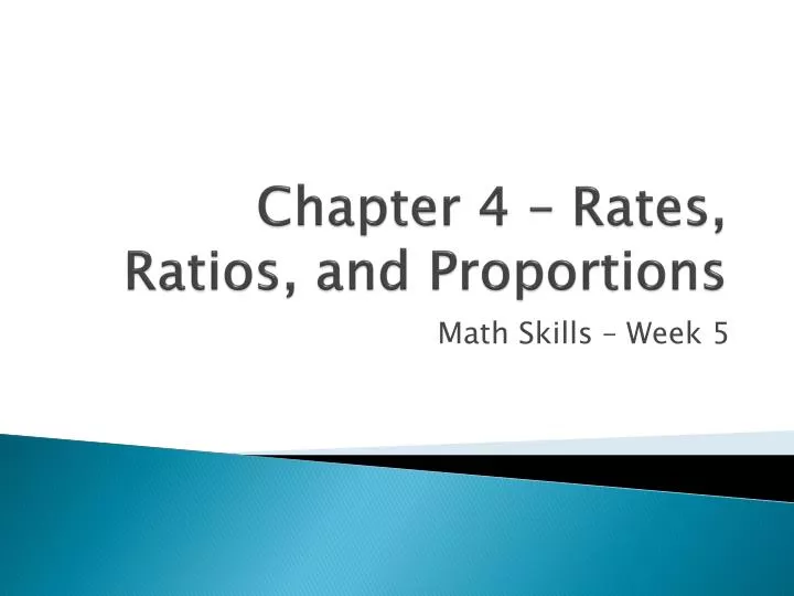 chapter 4 rates ratios and proportions