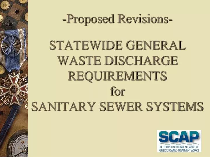 proposed revisions statewide general waste discharge requirements for sanitary sewer systems