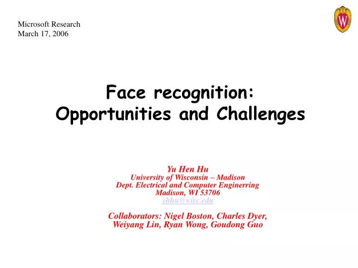 face recognition opportunities and challenges