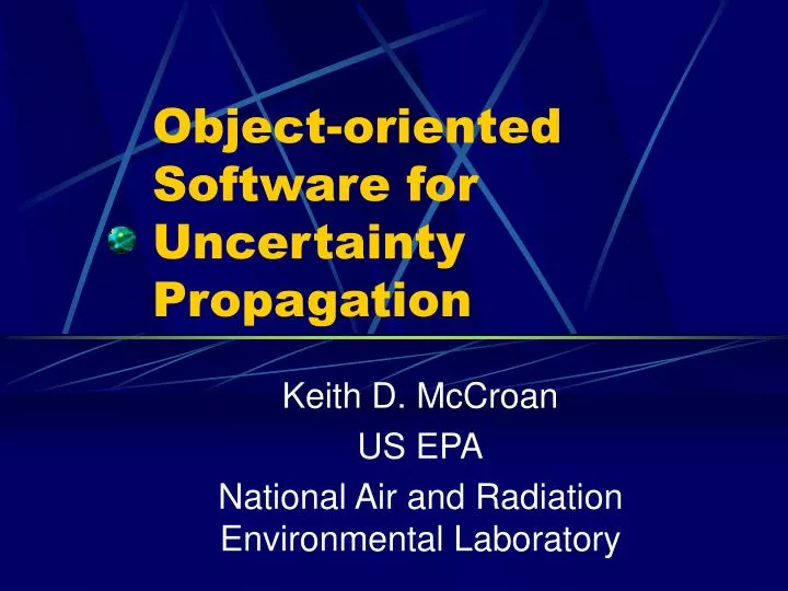 object oriented software for uncertainty propagation