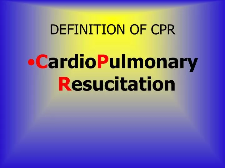 definition of cpr