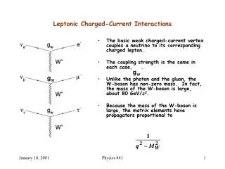 Leptonic Charged-Current Interactions