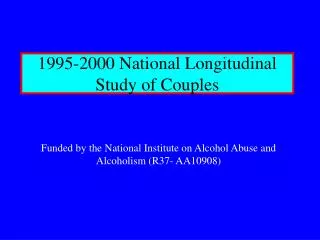 1995-2000 National Longitudinal Study of Couples