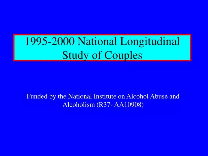 1995 2000 national longitudinal study of couples