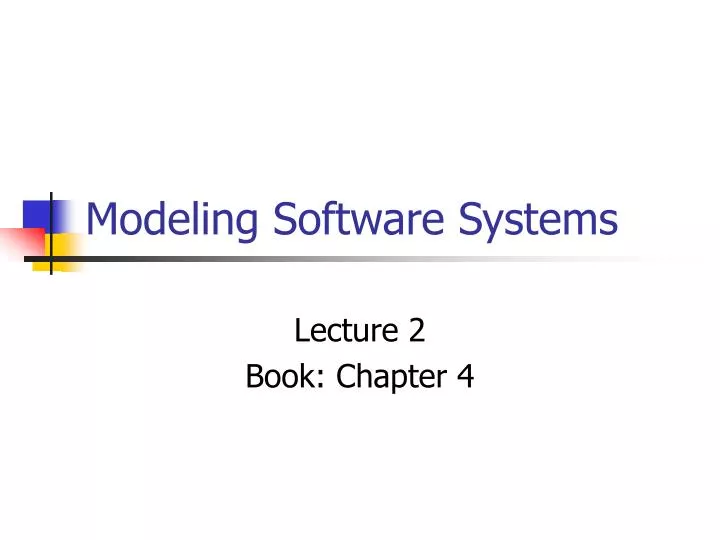 modeling software systems