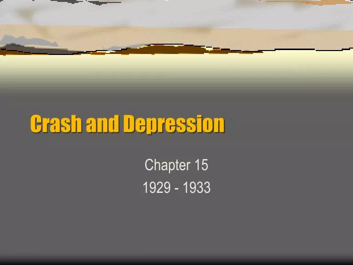 crash and depression
