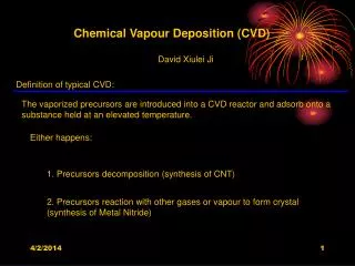 Chemical Vapour Deposition (CVD)