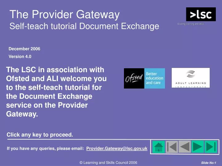 the provider gateway self teach tutorial document exchange