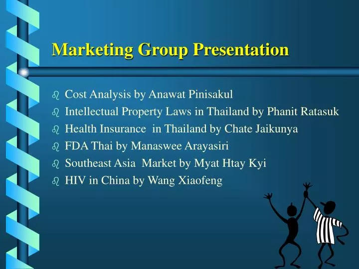 marketing group presentation