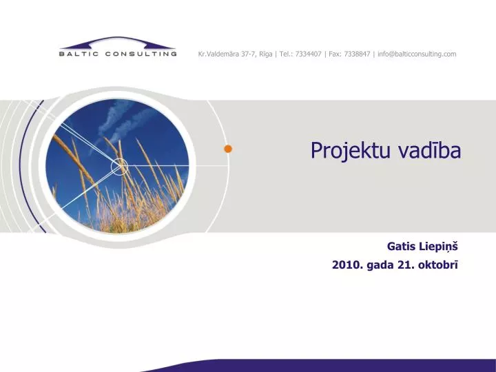 projektu vad ba