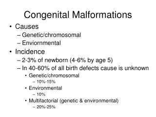 Congenital Malformations