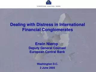 Dealing with Distress in International Financial Conglomerates