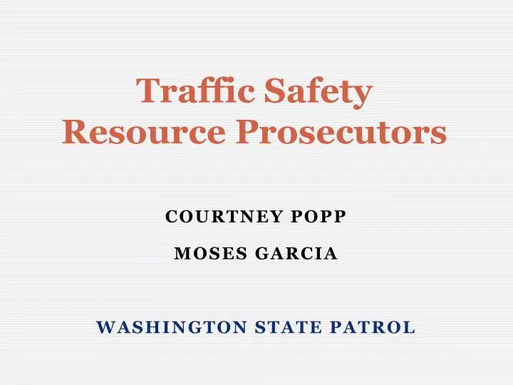 traffic safety resource prosecutors