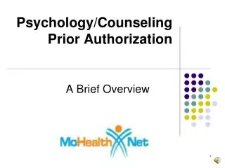 Psychology/Counseling Prior Authorization