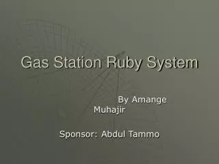 Gas Station Ruby System
