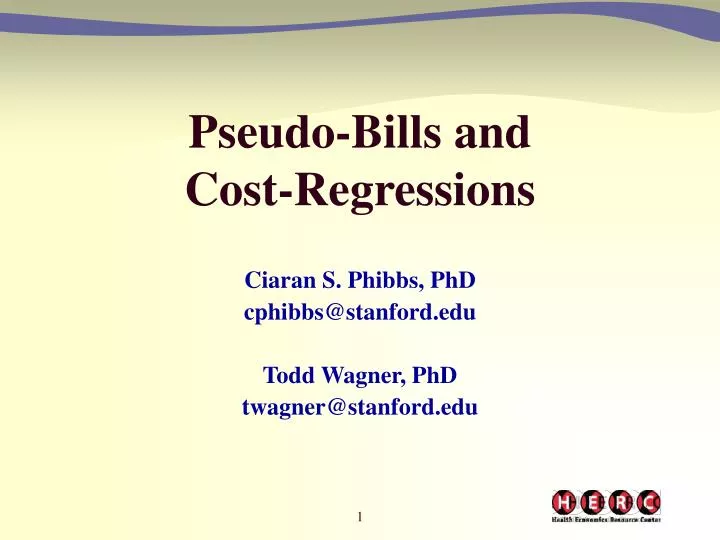 pseudo bills and cost regressions