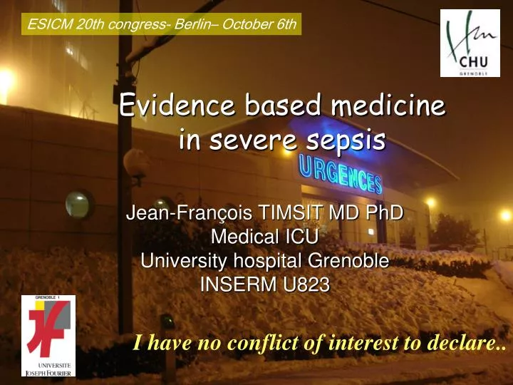 evidence based medicine in severe sepsis