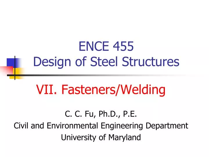 ence 455 design of steel structures