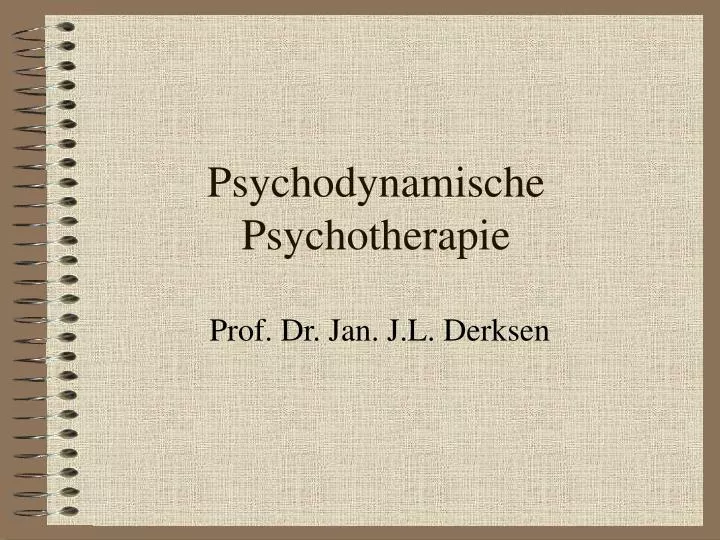 psychodynamische psychotherapie