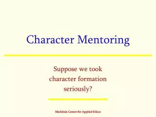 Character Mentoring