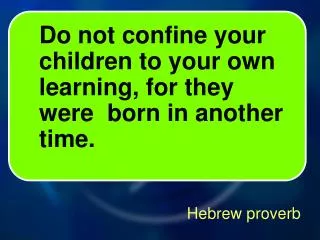 Hebrew proverb
