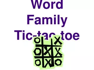 Word Family Tic-tac-toe