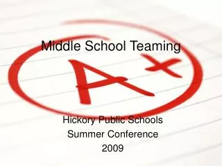 Middle School Teaming